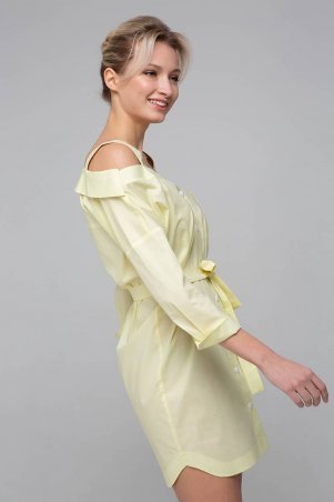 Zefir: Платье-сарафан с открытыми плечами BLANSH бледно-желтое - фото 5