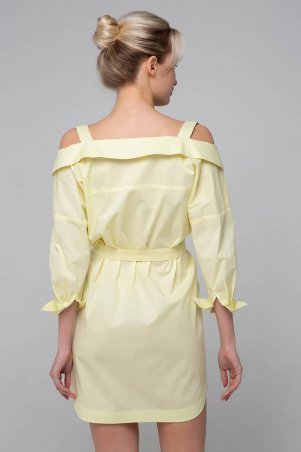 Zefir: Платье-сарафан с открытыми плечами BLANSH бледно-желтое - фото 6