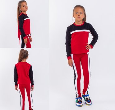 Modna Anka: Спортивный костюм для девочек 111169 красный 111169 - фото 6