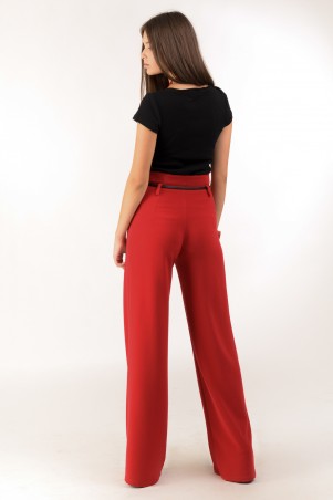Lilo: Красные широкие брюки клеш с завышенной талией 211 - фото 1