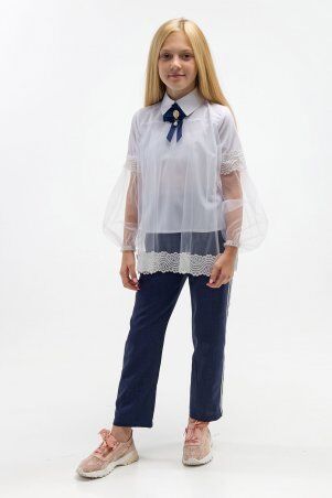 Funny Lola Fashion: Блуза Барби белая РББ 2351 - фото 2