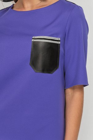 TessDress: Кофта с карманом из эко-кожи "Уля" 5208 - фото 4