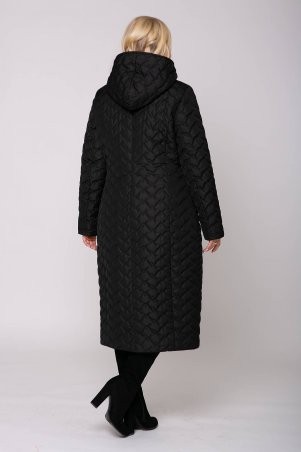 Tatiana: Стеганое пальто с капюшоном ЭЛИН черное - фото 5