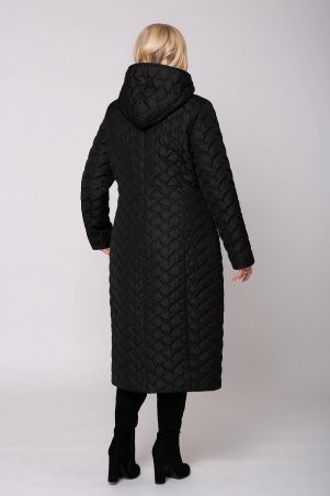 Tatiana: Стеганое пальто с капюшоном ЭЛИН черное - фото 2