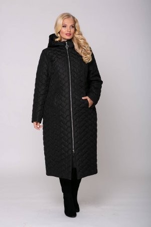 Tatiana: Стеганое пальто с капюшоном ЭЛИН черное - фото 3
