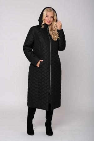 Tatiana: Стеганое пальто с капюшоном ЭЛИН черное - фото 4