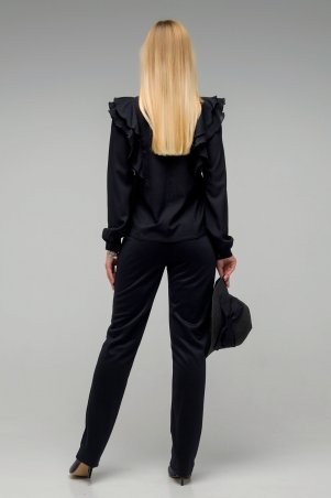 First Land Fashion: Блуза Мимоза черная СБМ2622 - фото 3