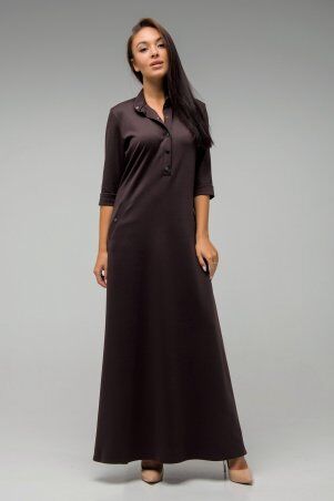 First Land Fashion: Платье Антарес шоколадное СПА2562 - фото 1