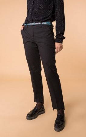 MR520: Укороченные брюки с контрастным поясом MR 203 2966 0819 Black - фото 3