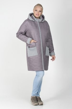 Caramella: Пальто демисезонное с ангорой CR-50154-BLIL - фото 1