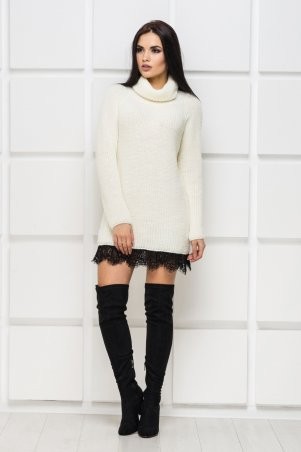 Туника вязаная Gipur-1 Молочный