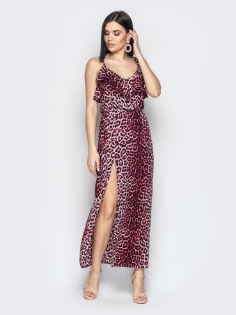 Сарафан Marinashtap леопард розовый