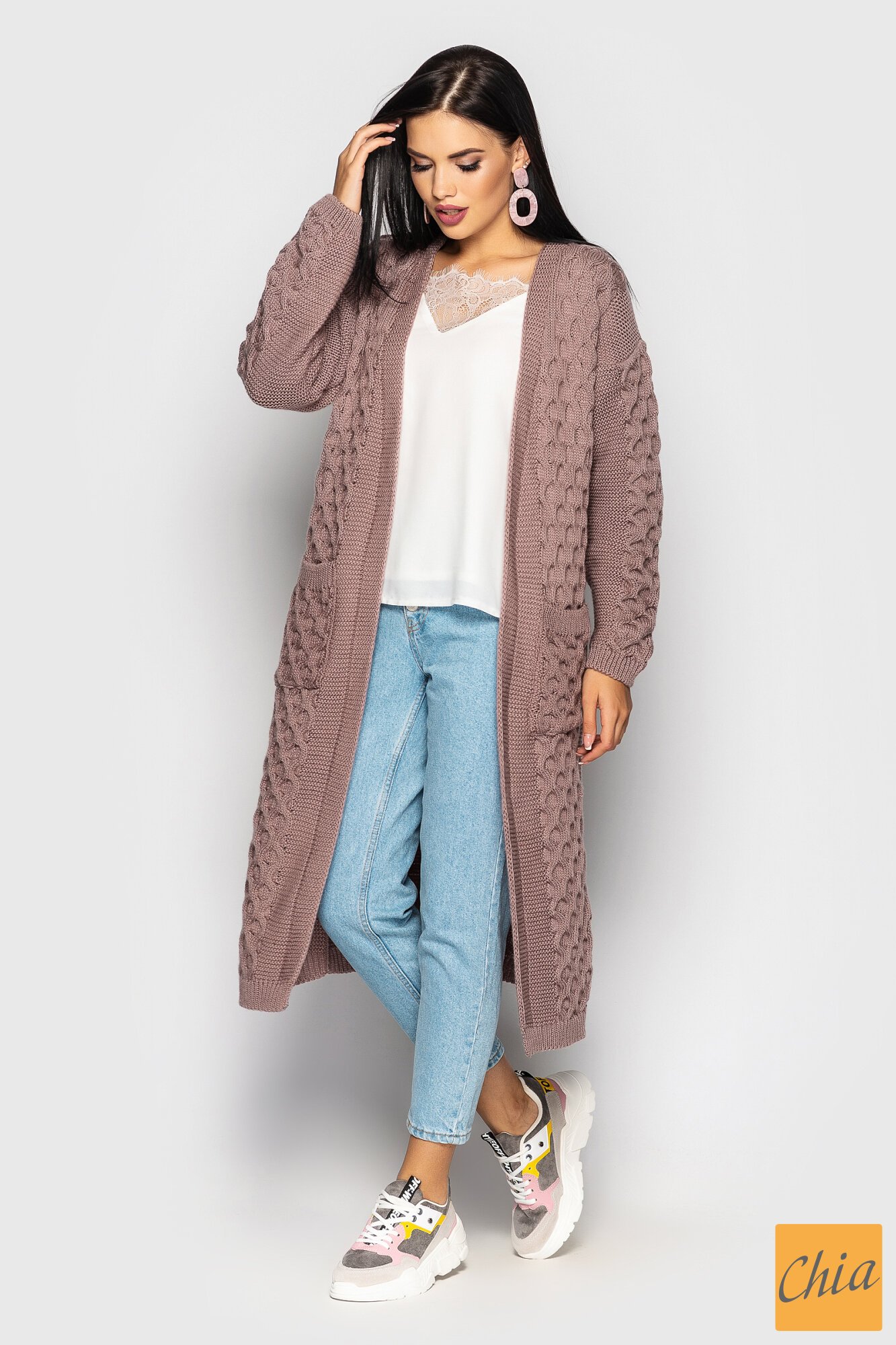 Кардиган вязаный Solomia Кофейный