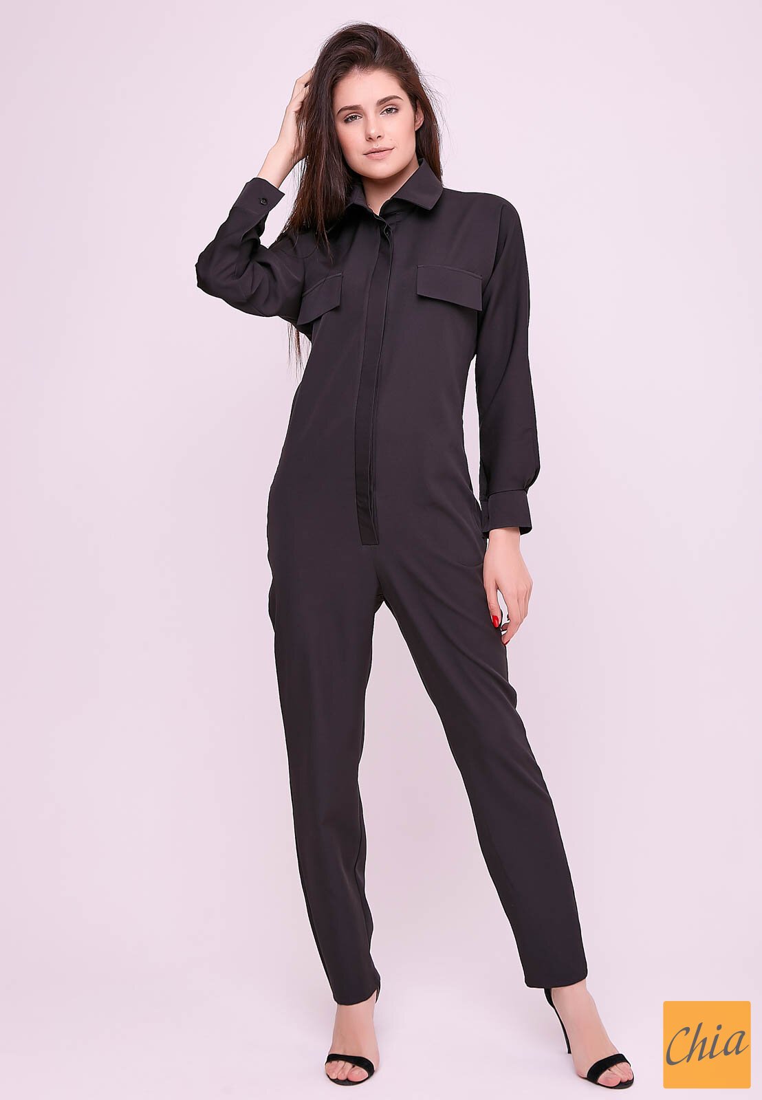 Женский комбинезон черный