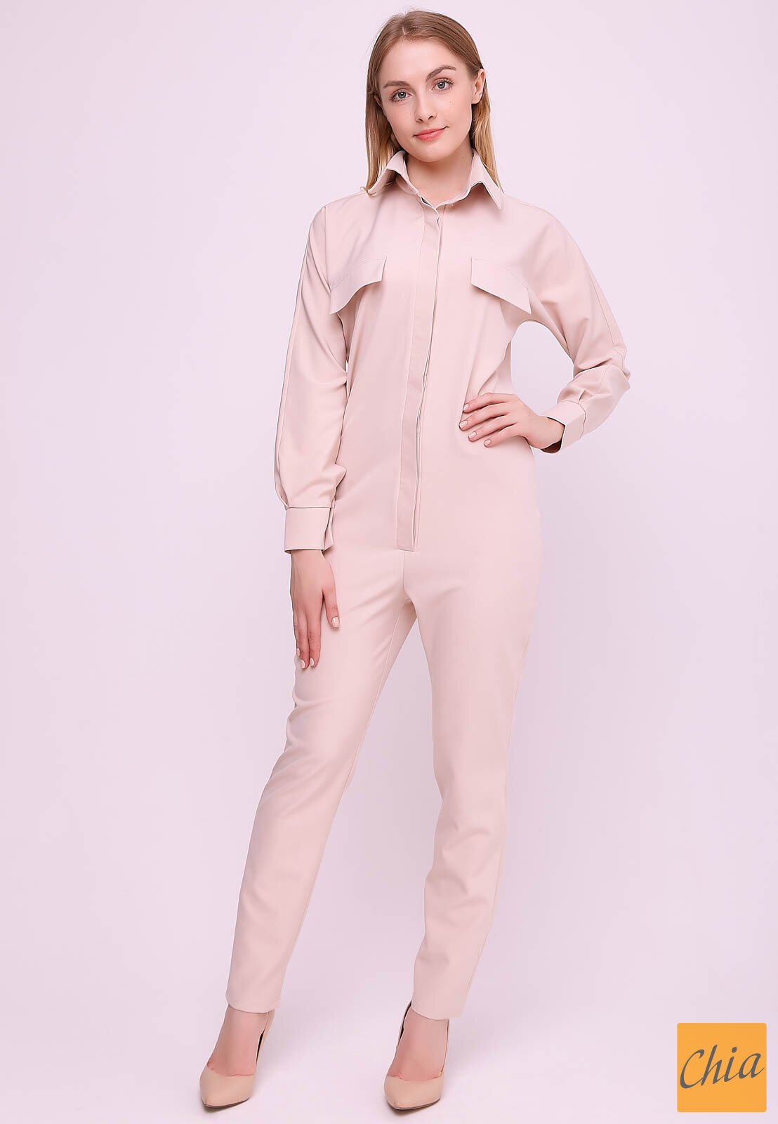 Женский комбинезон беж размер