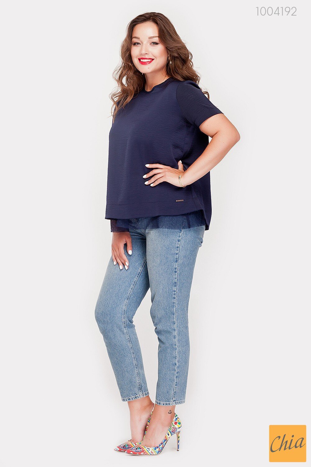 Трикотажная Блузка С Сеточкой Байонна