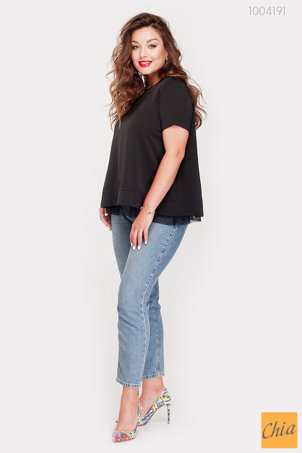 Черная Летняя Блузка Байонна