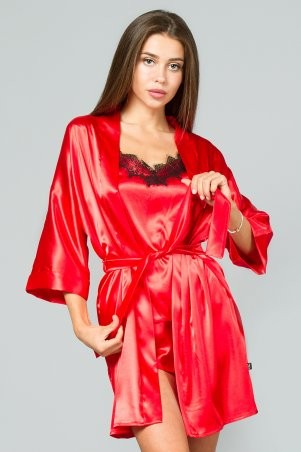 GHAZEL: Элегантный Домашний Шелковый Халат 17111-05 - фото 4