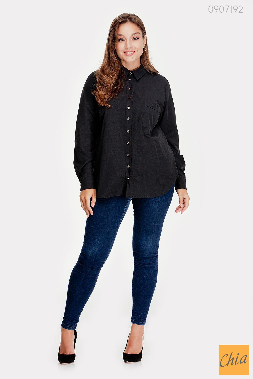 Черная Рубашка Из Коттона Гамс