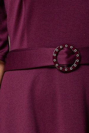 Garda: Бордовое Платье С Поясом И Пряжкой 300897 - фото 4