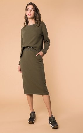 MR520: Комфортная юбка на каждый день MR 214 2334 0919 Khaki - фото 2