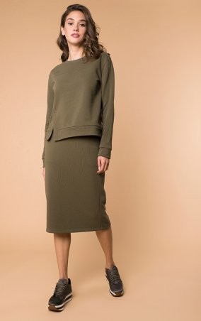 MR520: Комфортная юбка на каждый день MR 214 2334 0919 Khaki - фото 5