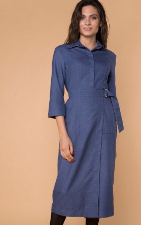 MR520: Приталенное платье-рубашка MR 229 2263 1019 Dark Blue - фото 1