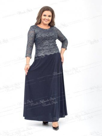 Ninele Style: Нарядное вечернее синее женское платье модель 316-2 - фото 1
