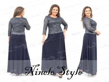 Ninele Style: Нарядное вечернее синее женское платье модель 316-2 - фото 4