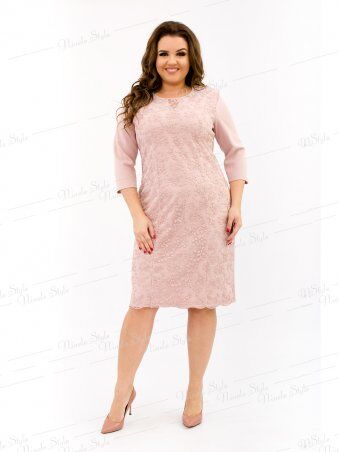 Ninele Style: Великолепное нарядное розовое женское платье 334-6 - фото 1