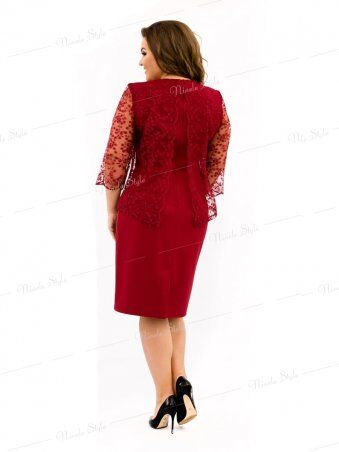 Ninele Style: Благородное красное женское платье 337-5 - фото 3