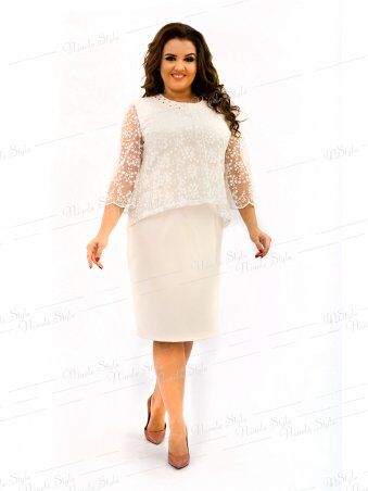 Ninele Style: Благородное белое женское платье "Grace" 337-2 - фото 1