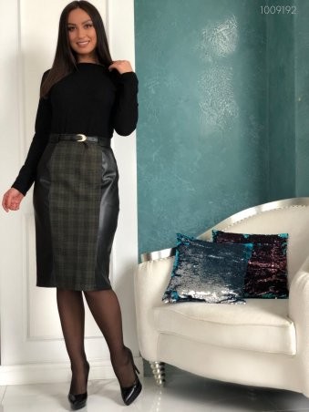 Юбка Карандаш Данэ С Экокожей