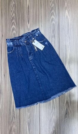 Immagine: Синяя джинсовая юбка с высокой посадкой 1253-108 - фото 1