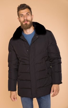 MR520: Теплая куртка с меховым воротником MR 102 1693 0819 Black - фото 4