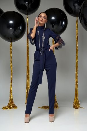 Jadone Fashion: Комбинезон Тиффани тёмно-синий - фото 1