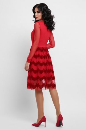 Glem: Платье Алина д/р красный p52858 - фото 3