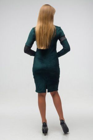 First Land Fashion: Платье Махаон зеленое с черным ТПМ 2812 - фото 2