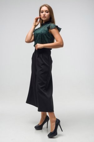 First Land Fashion: Блузка Дюшес зеленая ТБД 2742 - фото 3