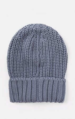 MR520: Теплая вязанная шапка с отворотом MR 226 2351 0919 Gray - фото 3