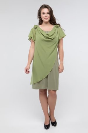 Miledi: Платье Валенсия оливковый 100448 - фото 1