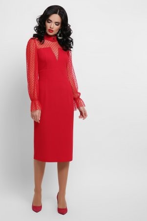 Glem: Платье Лукьяна д/р красный p53127 - фото 1