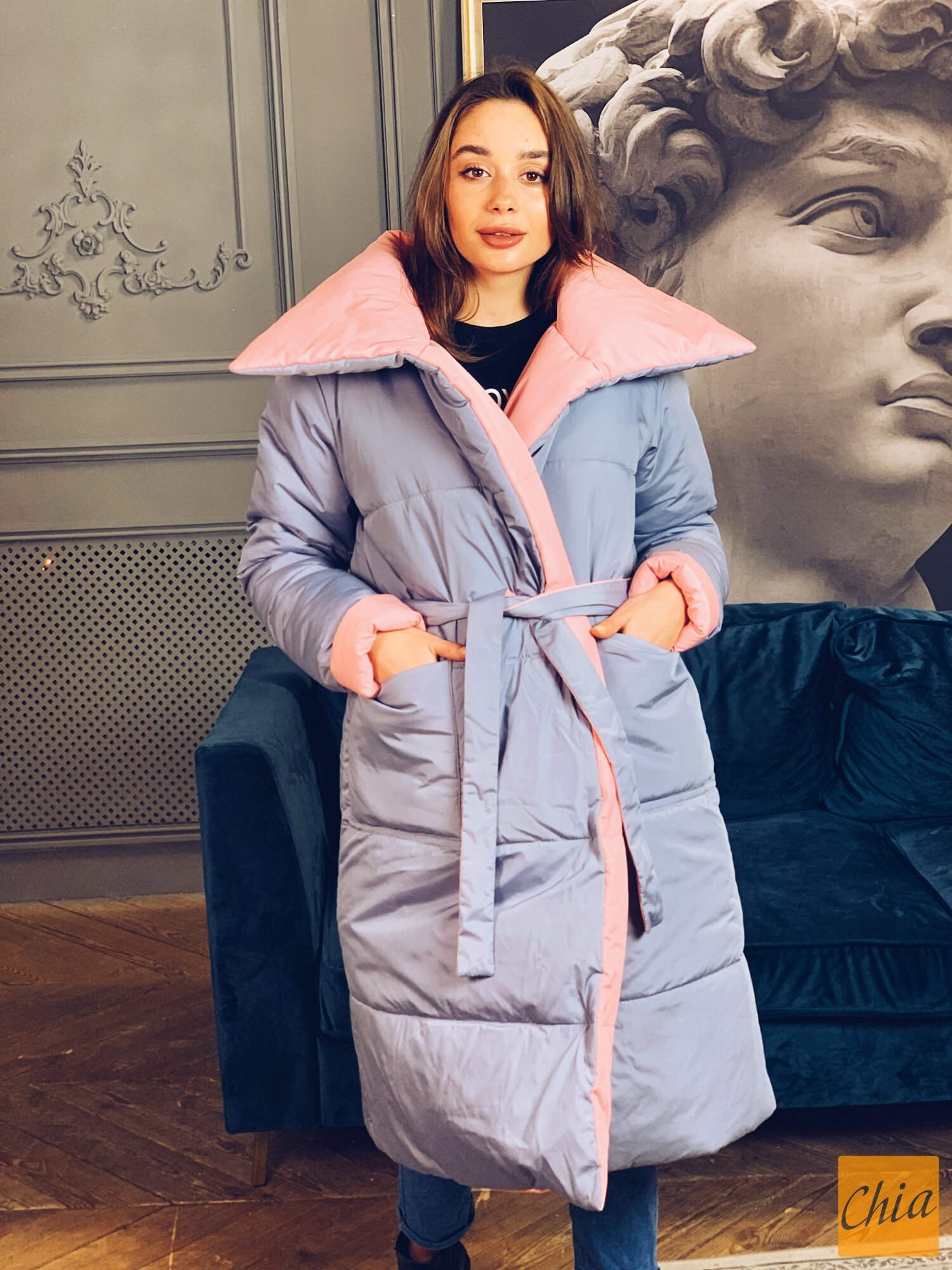 Зимнее двустороннее пальто-1