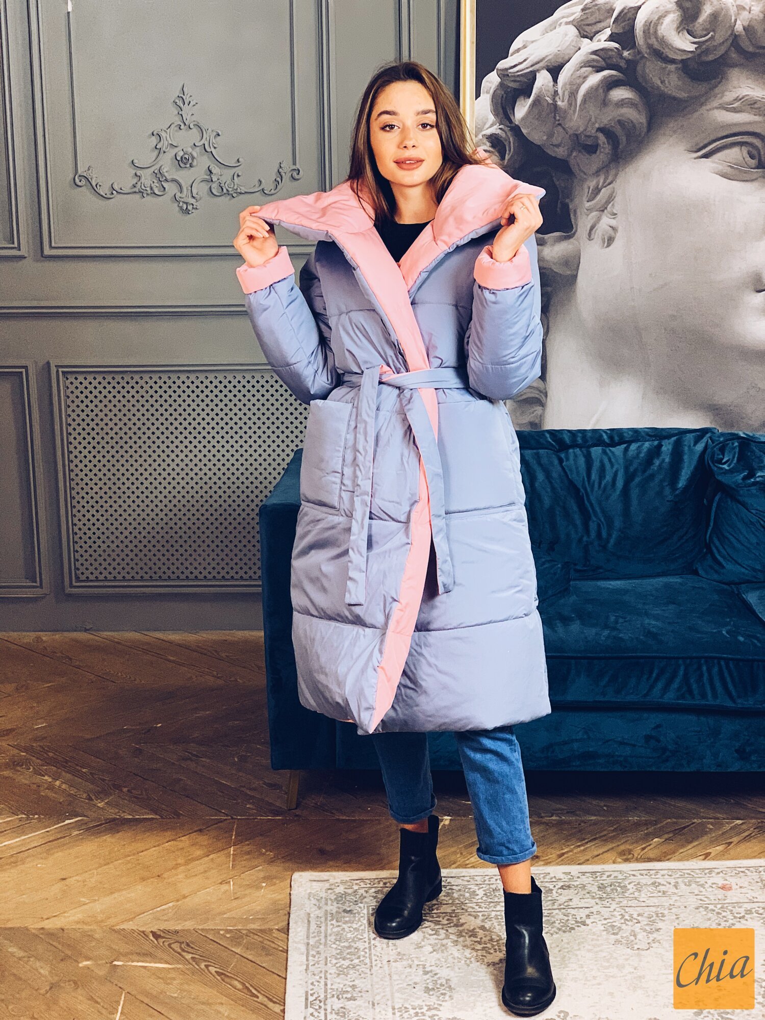 Зимнее двустороннее пальто-1