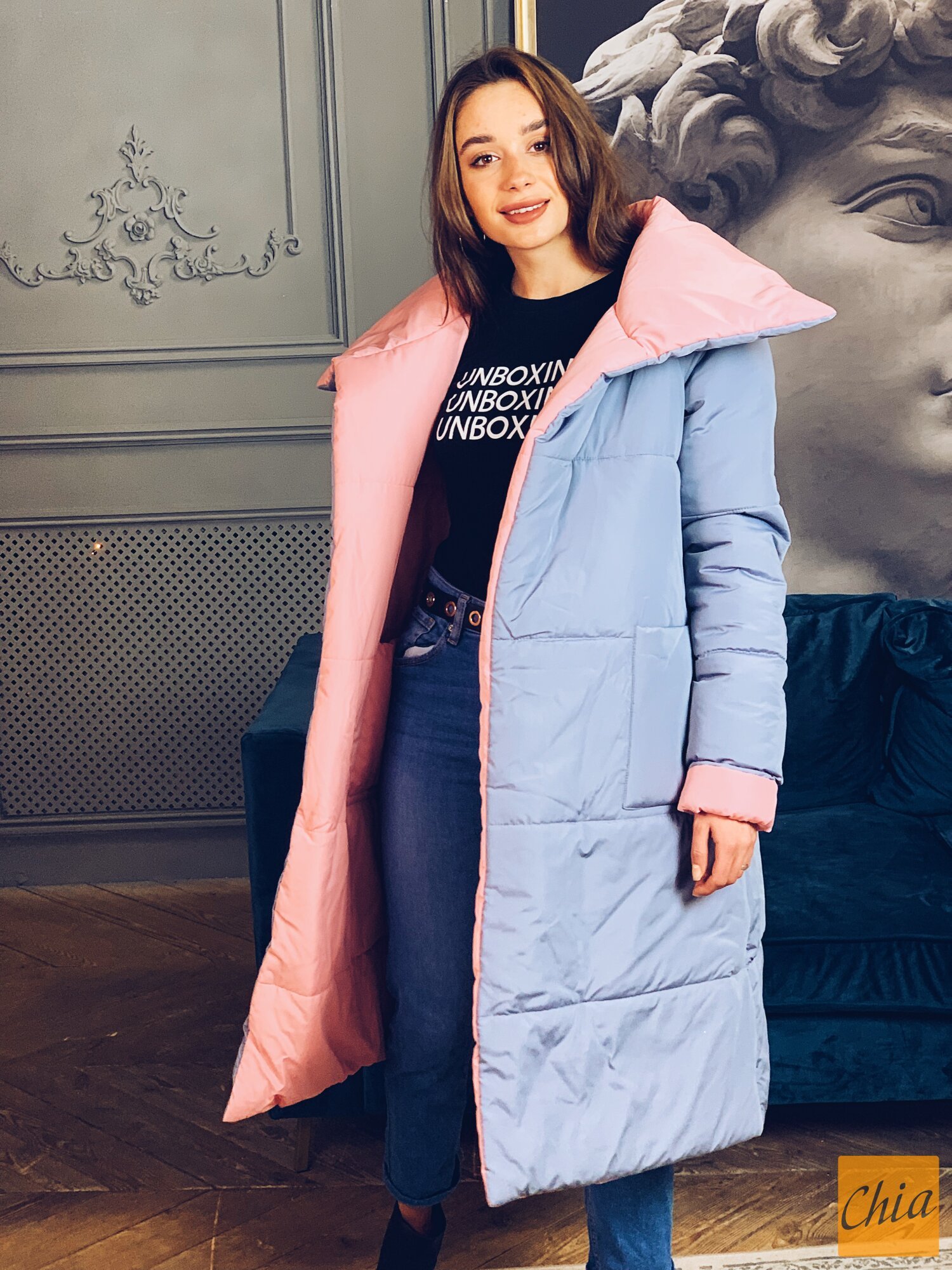 Зимнее двустороннее пальто-1