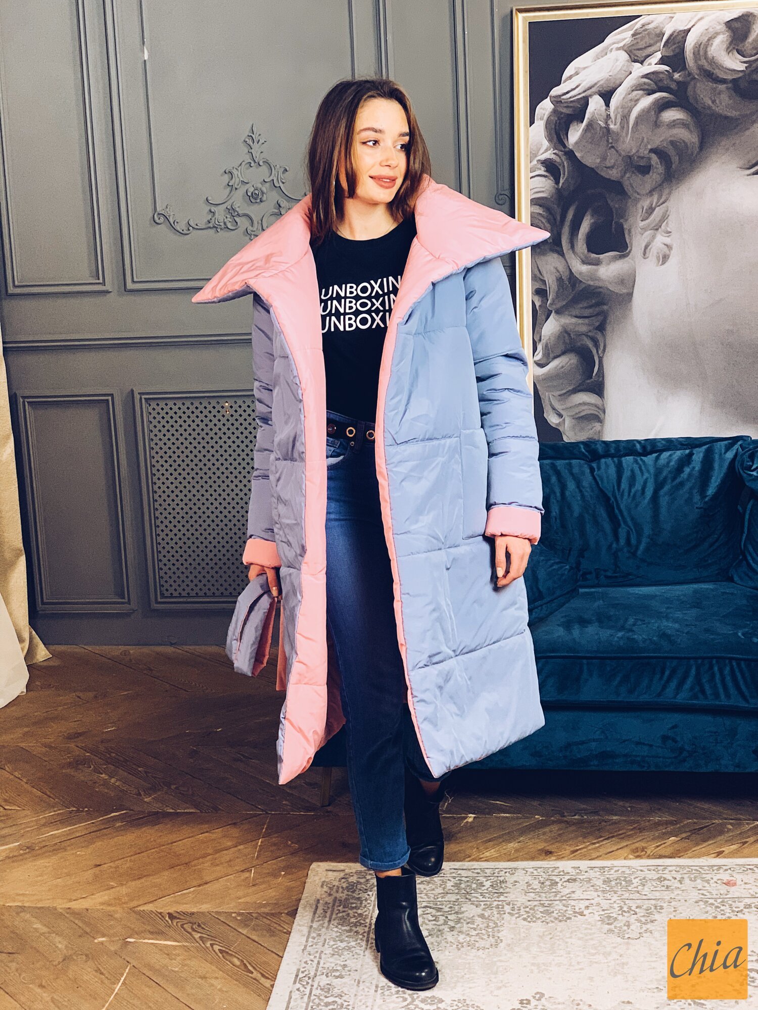 Зимнее двустороннее пальто-1