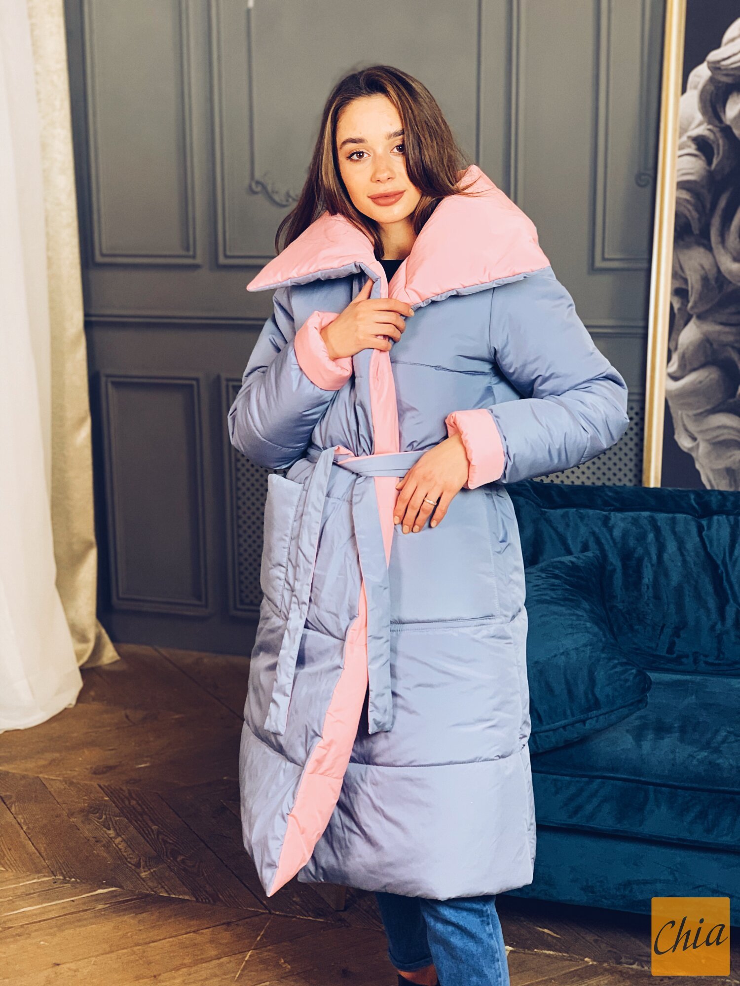 Зимнее двустороннее пальто-1