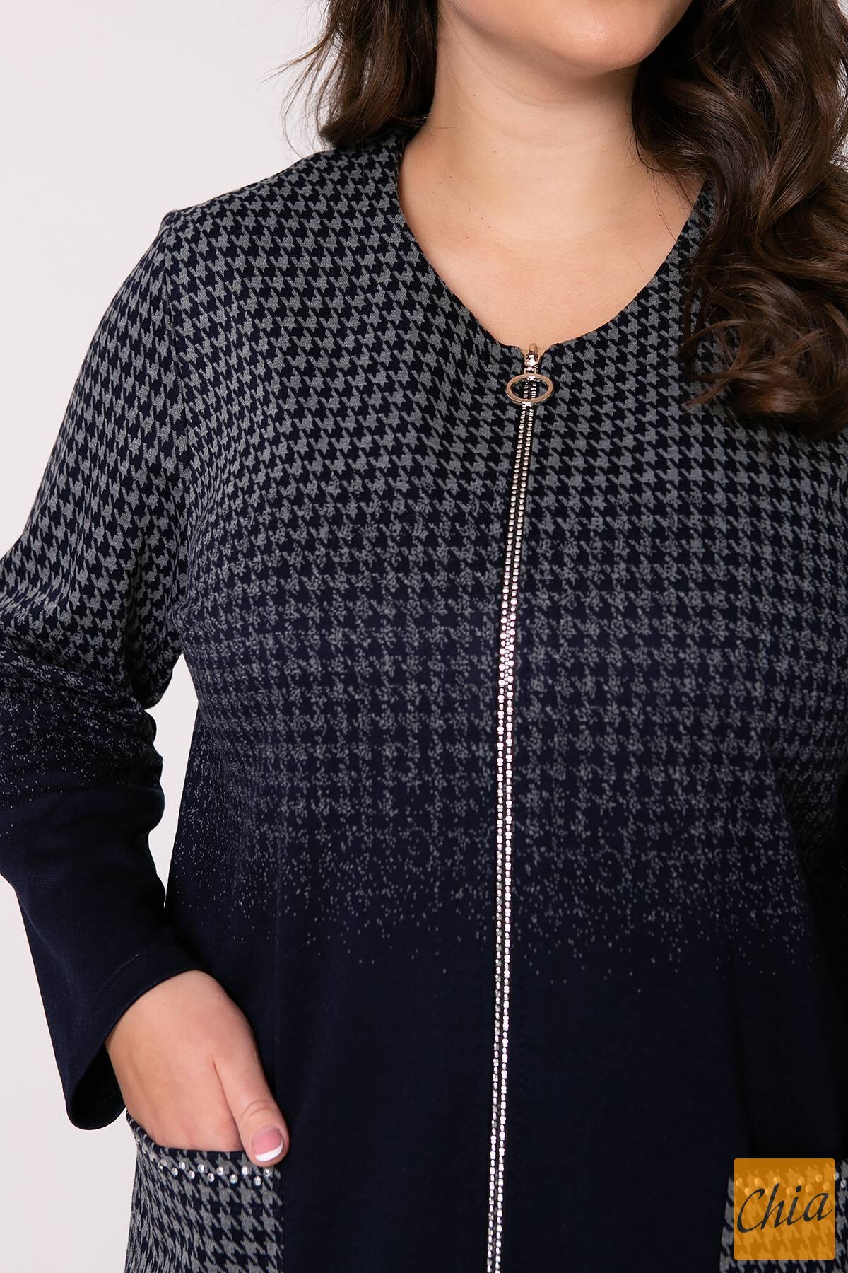 Жакет на молнии из джерси