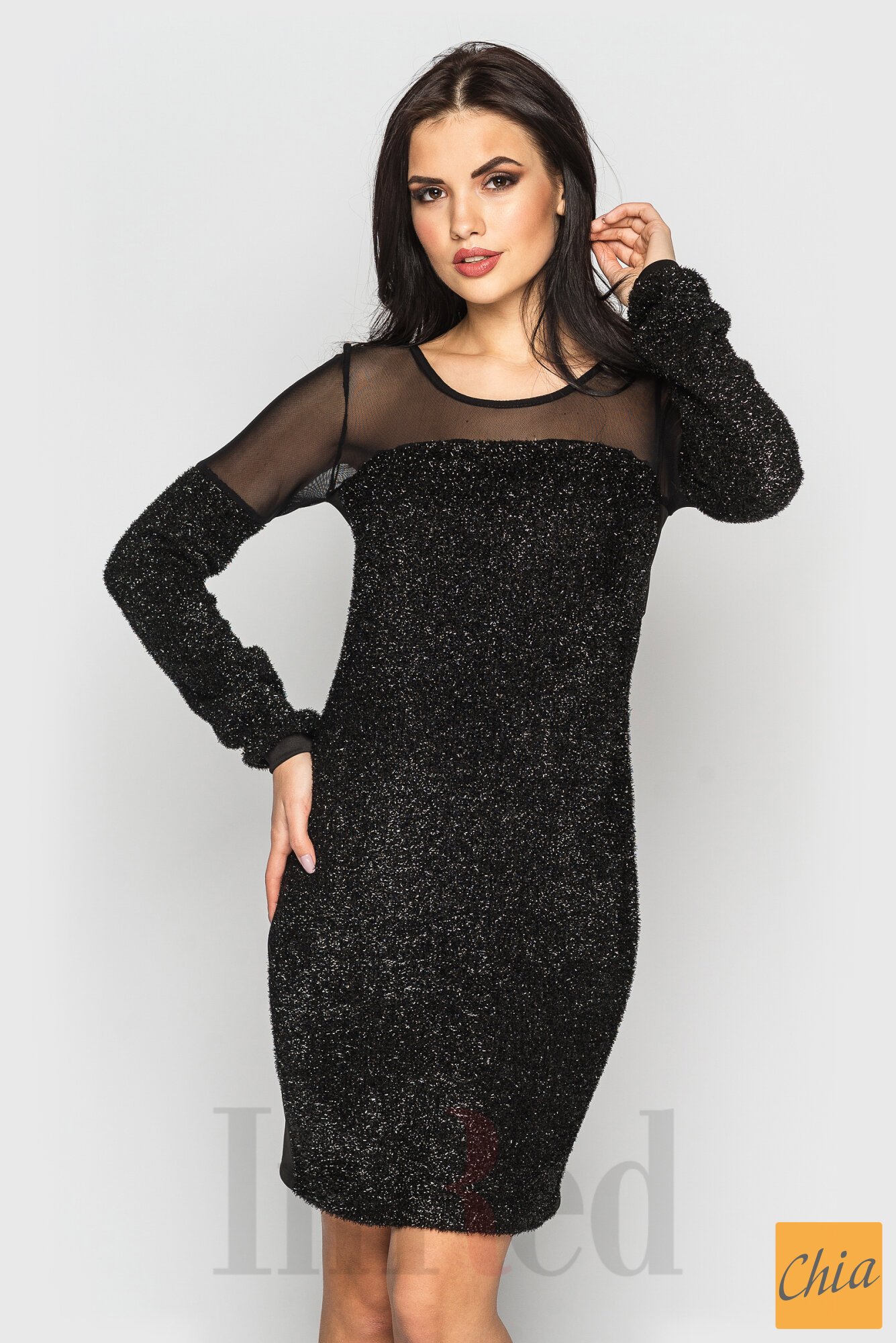 Платье "NEW ANGEL" черно-серебряное