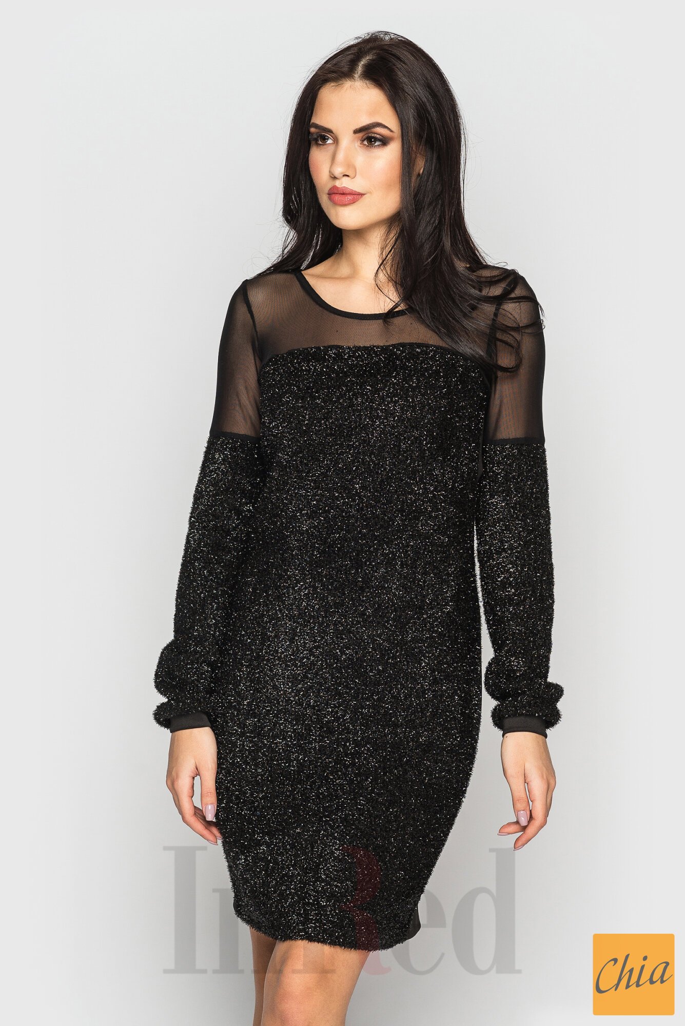 Платье "NEW ANGEL" черно-серебряное